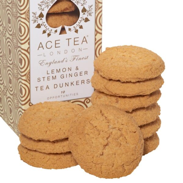 Lemon & Stem Ginger Tea Dunkers Cookies – 150g Ace Tea London – Image 4