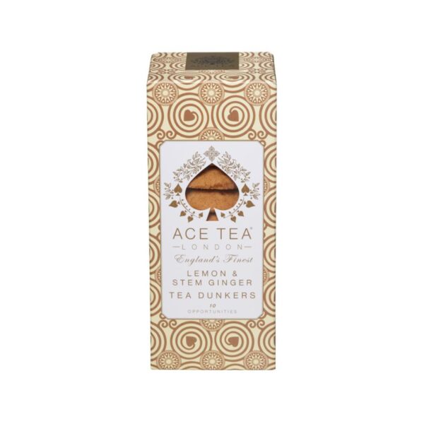 Lemon & Stem Ginger Tea Dunkers Cookies – 150g Ace Tea London