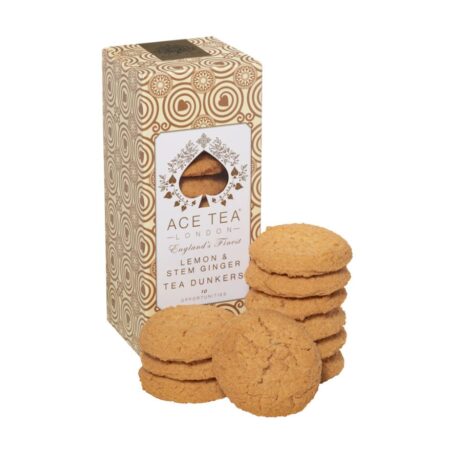 Lemon & Stem Ginger Tea Dunkers Cookies – 150g Ace Tea London
