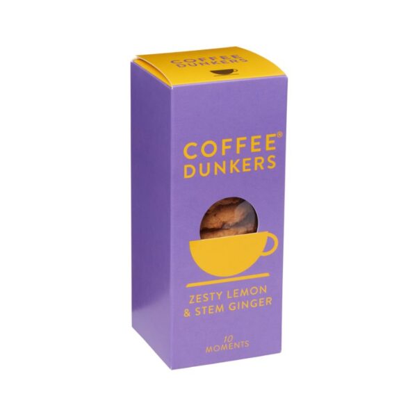 Zesty Lemon & Stem Ginger Coffee Dunkers Cookies 150g Ace Tea London - Bild 4