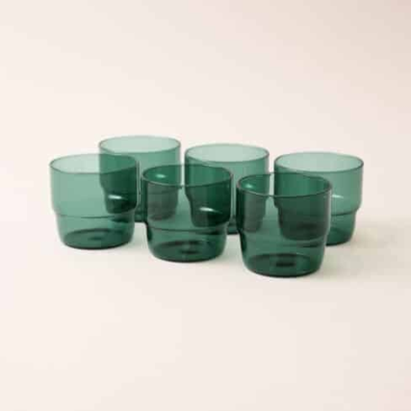 Set de verres à boire Mira, turquoise, 6 pièces