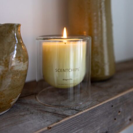 Bougie dans un verre Double Walles 496 gr Magnolia