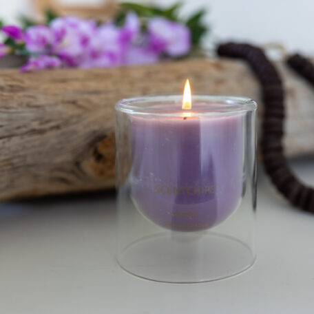 Candle in Double Walles Glass 496 gr Lavendel