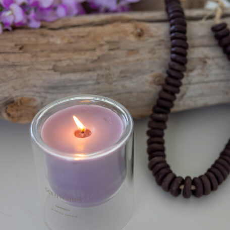 Candle in Double Walles Glass 496 gr Lavendel