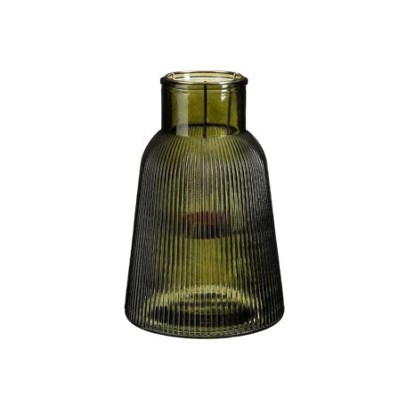 Windlicht Glas, grün - 14.5 x 23 cm
