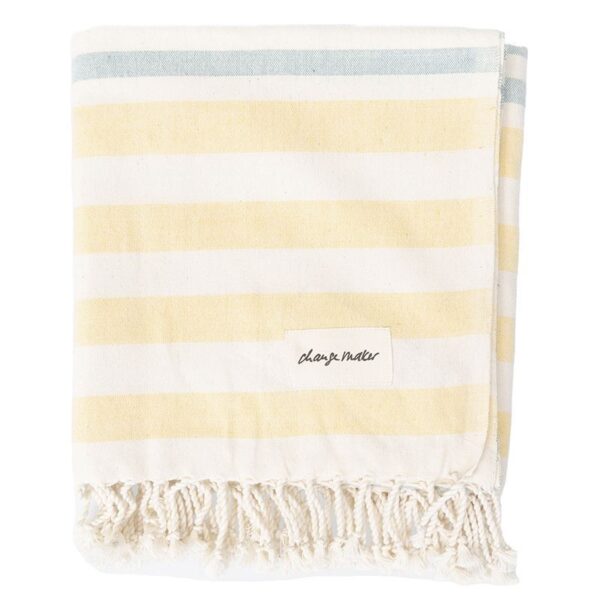 Universaltuch Mixed Stripes Blau/Gelb