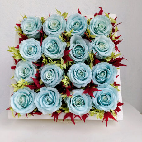 Cadre rose bleu clair