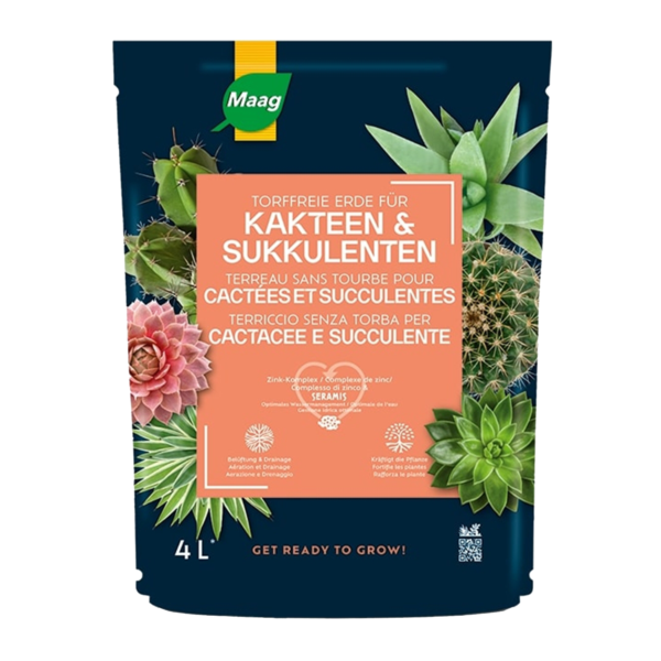 Terreau pour cactus et plantes succulentes 4 litres