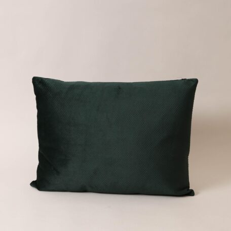 Coussin décoratif en velours vert foncé, 43 x 60 cm