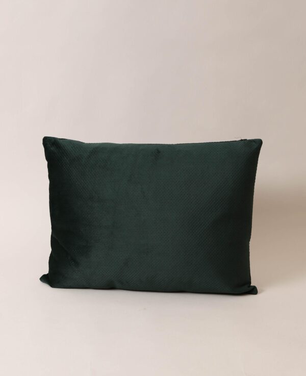 Coussin décoratif en velours vert foncé, 43 x 60 cm
