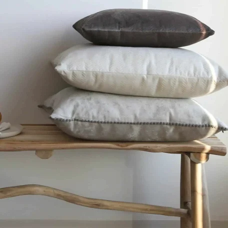 Coussin, ziczac beige, 43x43cm