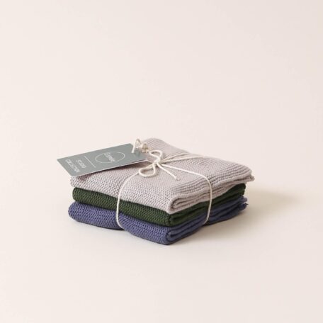 Chiffons tricotés, 3 pcs, cold