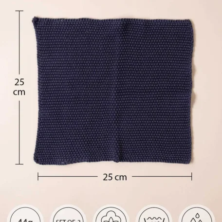 Chiffons tricotés, 3 pcs, cold