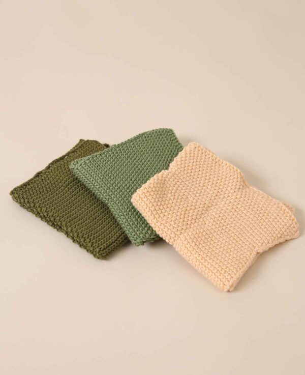 Gestrickte Lappen, 3 Stk., blush – Image 3