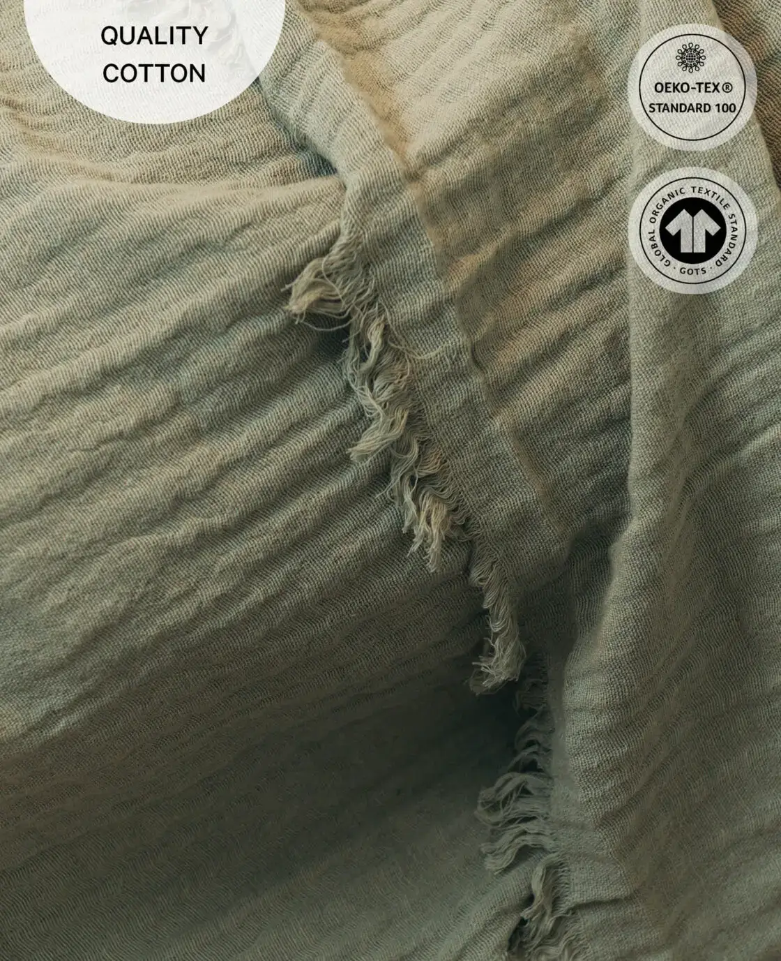 Bettüberwurf, khaki, 220x240cm – Image 6