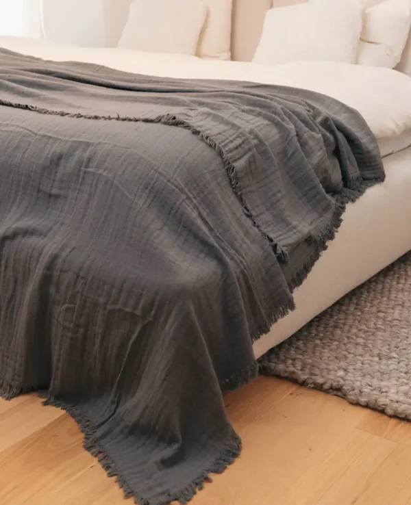 Bettüberwurf, grau, 220x240cm – Image 8