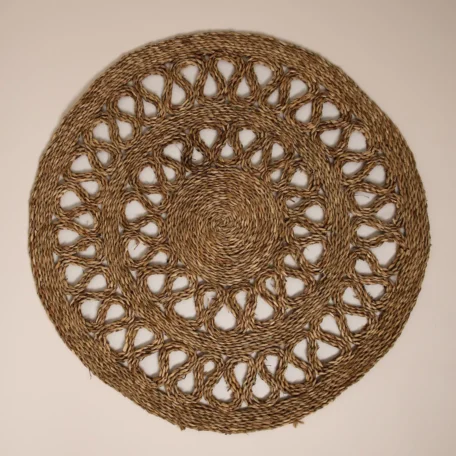 Schilf Teppich, rund, D80cm