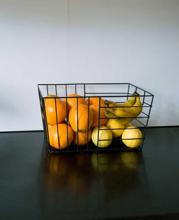 Stapelbarer Wire Korb, matt schwarz, 35x23x18 – Image 7