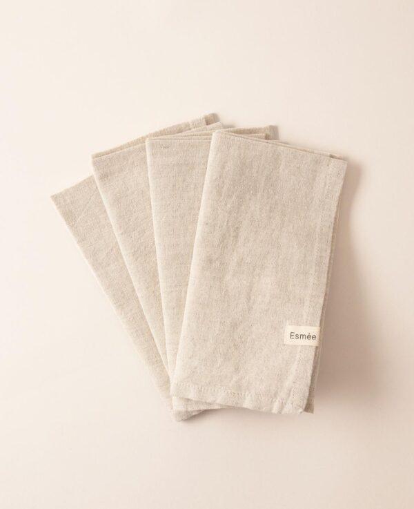 Ted Set de serviettes en tissu 4 pcs, natura
