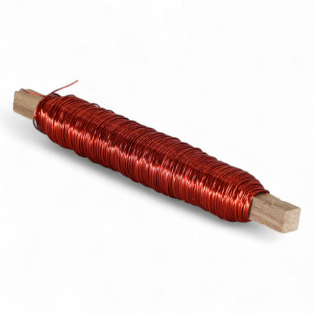 Fil d'enroulement 'laqué' 0.50mm x 50m 100gr sur tige en bois rouge