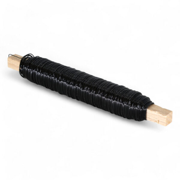 Fil d'enroulement 'laqué' 0.50mm x 50m 100gr sur tige en bois noir