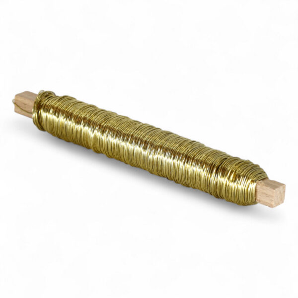 Fil d'enroulement 'laqué' 0.50mm x 50m 100gr sur tige en bois or