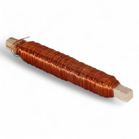 Fil d'enroulement 'laqué' 0.50mm x 50m 100gr sur tige en bois orange