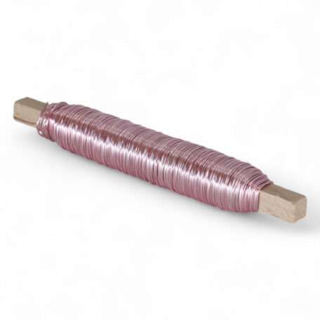 Fil de bobinage 'laqué' 0.50mm x 50m 100gr sur tige en bois rose