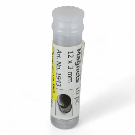 Aimant 'corsage' avec disque métallique 12 mm 3 mm / rouleau de 10 pièces