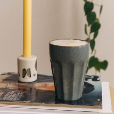 Tasse macchiato, bleu-gris