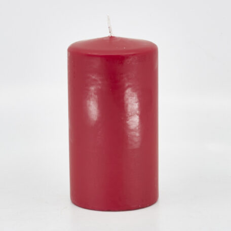 Kerze Naturwachs 'Karminrot' Ø70mm Höhe 130mm