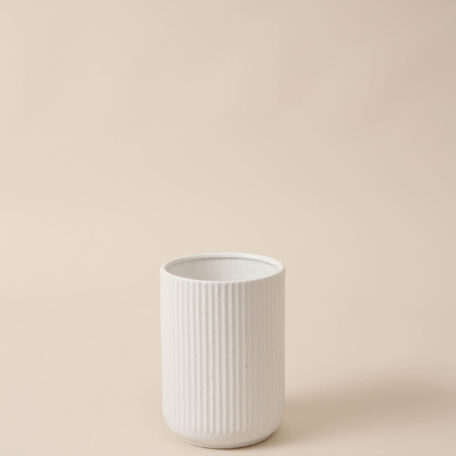 Scandi Vase, gerillt, grau