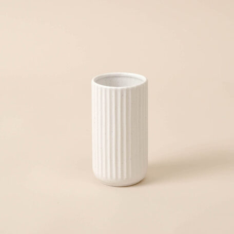 Scandi Vase, gerillt, grau