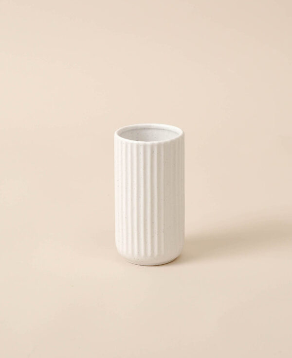 Scandi Vase, gerillt, grau