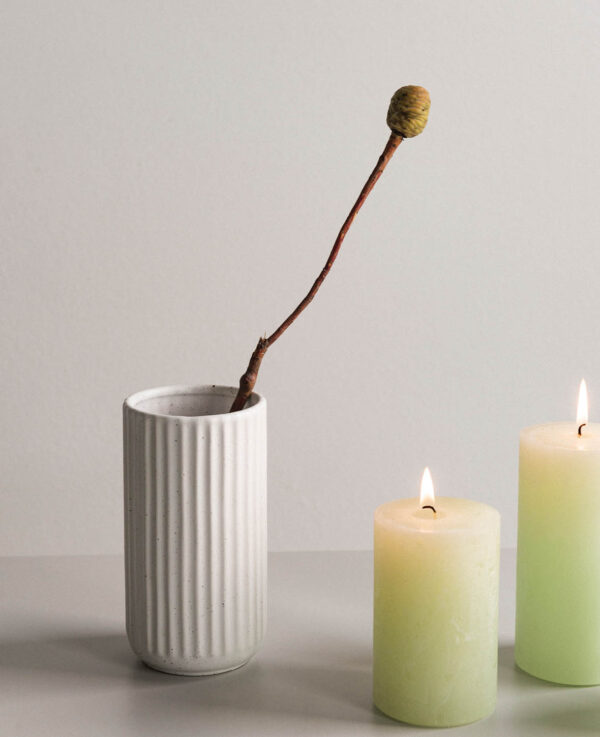 Scandi Vase, gerillt, grau – Image 5