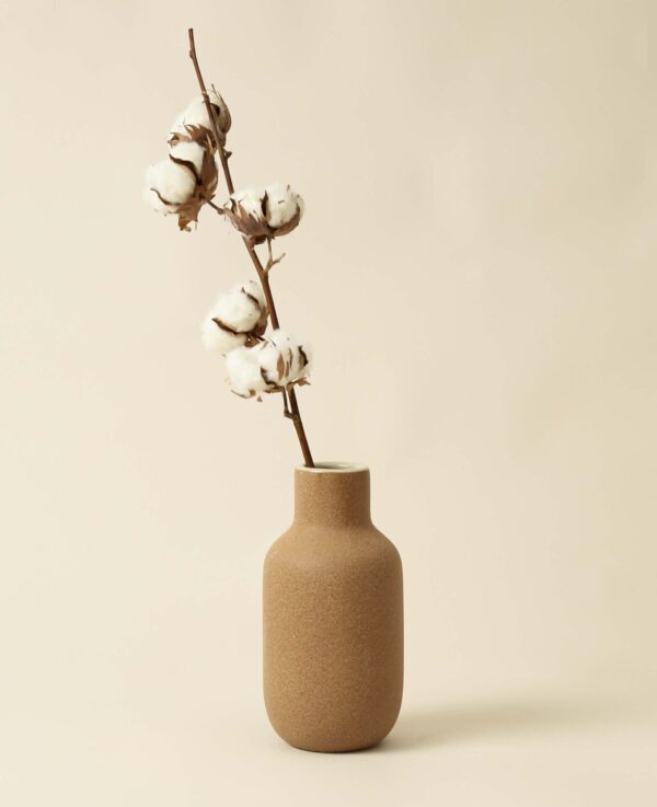 Keramikvase, orange, 10x20cm – Image 2