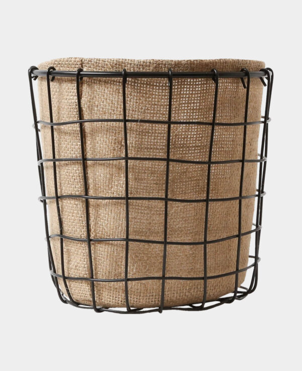 Metallkorb mit Jute, 20x18cm - Bild 2