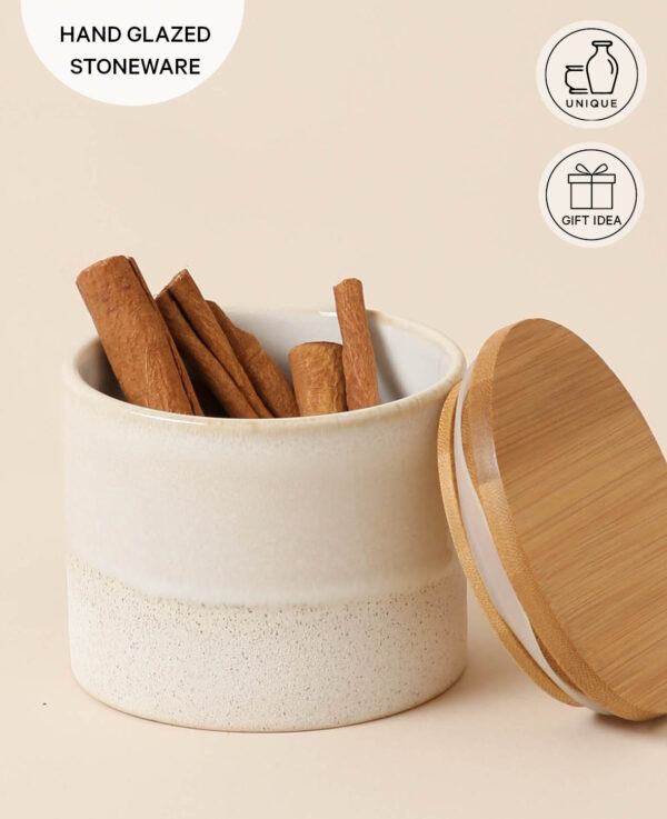 Runde Steinkiste, beige, H8.2cm x D10cm – Image 4
