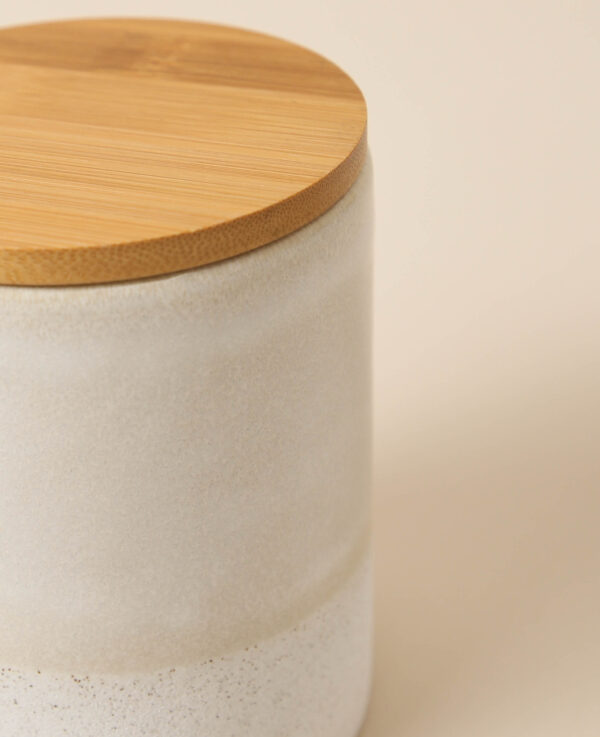 Runde Steinkiste, beige, H16.7 x D10cm – Image 5