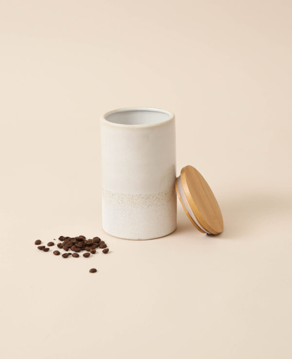 Runde Steinkiste, beige, H16.7 x D10cm – Image 3