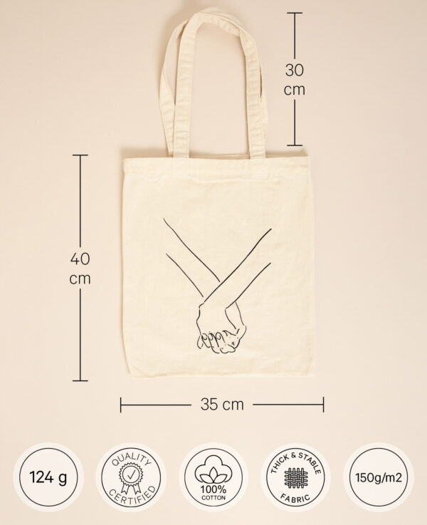 Totebag Peace, 37x42cm – Image 3