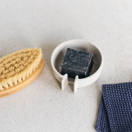 Porte-savon en céramique, sable, D10