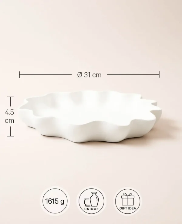 Fruchtschale, Fleur, Weiss, D31cm - Bild 3
