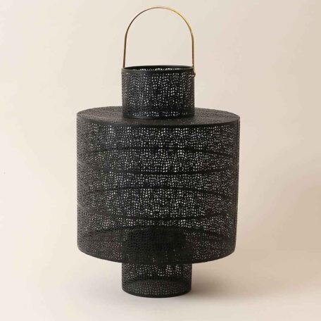 Laterne, schwarz, 41cm