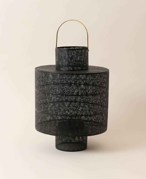 Laterne, schwarz, 41cm