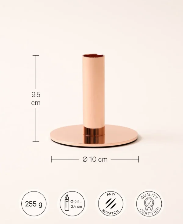 Kerzenständer rosé, 9.5cm - Bild 3