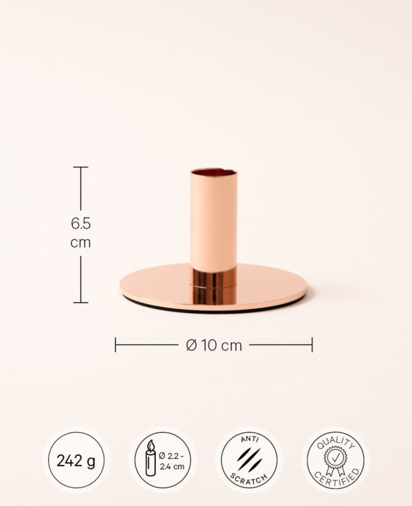 Kerzenständer rosé, 6.5cm - Bild 3