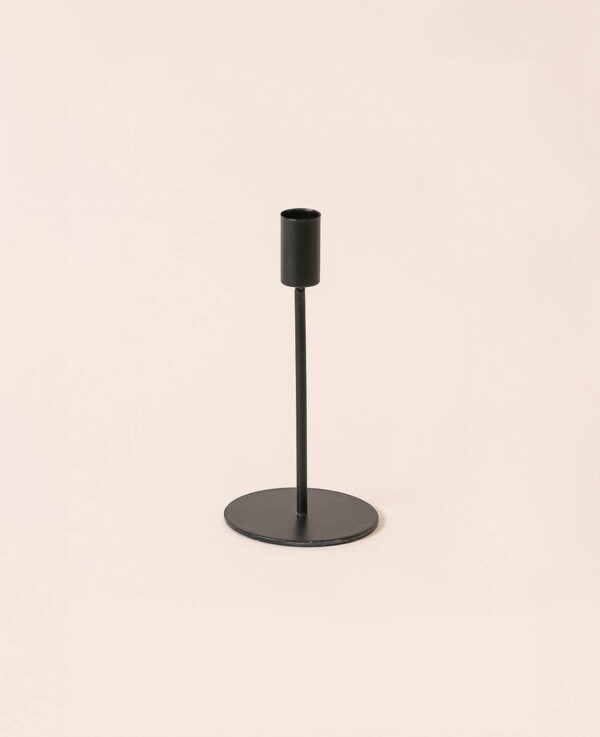 Kerzenständer, schwarz, 18cm