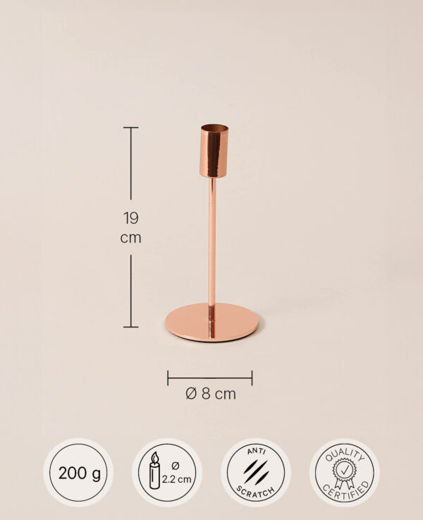 Kerzenständer, rosé, 17cm - Bild 3