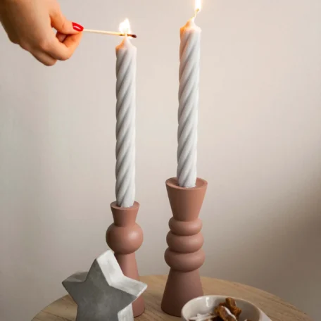 Rollo Kerzenständer rosa 18,5x6